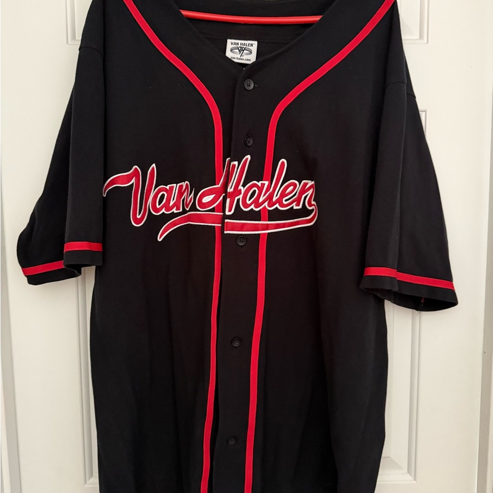 Van Halen Black and Red Men's Jersey Shirt